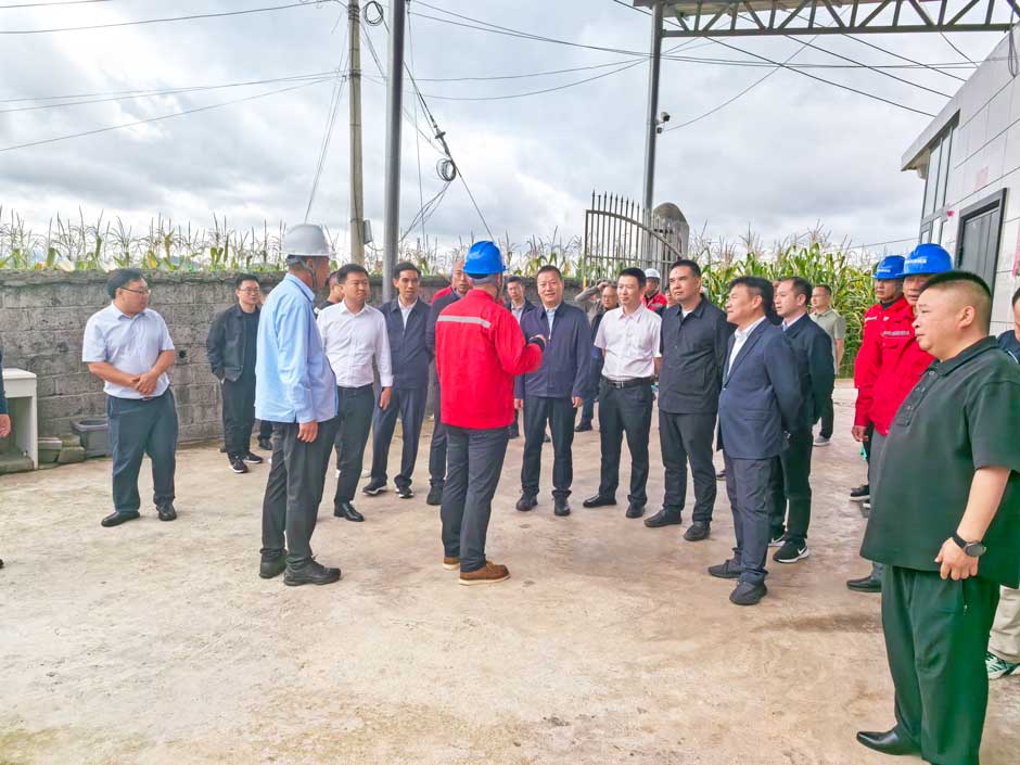 云南省市領導視察綠環旗下大海子瓦斯發電電站